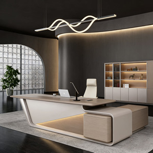 Escritorio Ejecutivo en Forma <span class=keywords><strong>de</strong></span> L <span class=keywords><strong>de</strong></span> Madera Moderna <span class=keywords><strong>de</strong></span> Lujo para Jefe, Gerente, Director Ejecutivo, Muebles <span class=keywords><strong>de</strong></span> <span class=keywords><strong>Oficina</strong></span> - Product Image 3