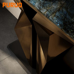 Collection de dessus en faux marbre noir moderne <span class=keywords><strong>Table</strong></span> <span class=keywords><strong>console</strong></span> élégante décorative d'entrée Meubles de salon - Product Image 4