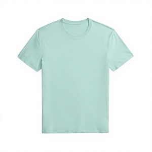 Polyester/Cotton Woven O-Neck Formal Men's <b>Short</b> Sleeve Oversized Fit Solid Quick Dry T-Shirt Front Custom Logo Anti-Wrinkle - Product Image 1