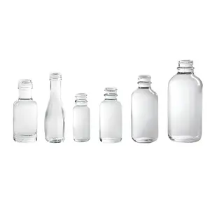 1 Unze Flint Boston Runde Glasflasche