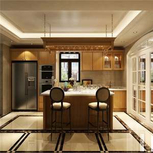 Muebles de Cocina Modernos de Alta Gama con Acabado de Madera, Juego Completo Modular, Gabinetes de Cocina Personalizados Hechos en Foshan, China - Product Image 2