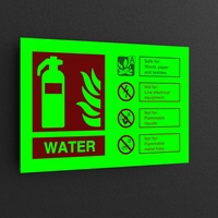 Señal de Información sobre Plan de Acción Contra Incendios, 8 x 12 Pulgadas, Señal de Seguridad contra Incendios, Señal de PVC Premium, Instrucciones de Emergencia, Adhesivo