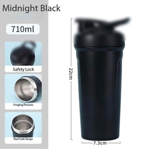 Gourde isotherme 304 pour protéines et café, 710 ml, portable, pour sports <span class=keywords><strong>de</strong></span> plein air, avec mélangeur, compatible porte-gobelet <span class=keywords><strong>de</strong></span> <span class=keywords><strong>voiture</strong></span> - Product Image 6