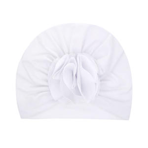 2023 ins style <span class=keywords><strong>chaud</strong></span> sprint automne hiver collection de chapeaux de fleurs à volants pour enfants nouveau-né inde chapeaux bébé coton <span class=keywords><strong>turban</strong></span> plaine - Product Image 6