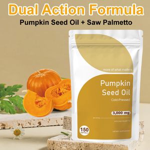 Aceite de Semilla de Calabaza al por Mayor con Saw Palmetto, <span class=keywords><strong>3</strong></span>,000mg por Porción para la Salud del Cabello, Urinaria y de la Vejiga, 150 Cápsulas Blandas - Product Image 3