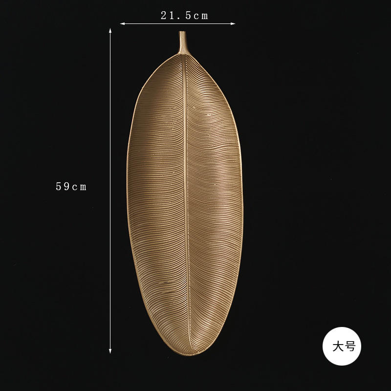 Gold leaf fruit plate large