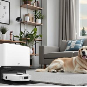 Aspirateur robot pour animaux de compagnie avec station de charge, navigation laser LDS, contrôle intelligent par application pour les foyers avec animaux de compagnie - Product Image 3