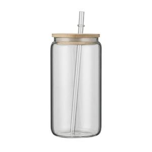 OEM Custom 16oz Glass Mason <b>Jar</b> <b>with</b> <b>Lid</b> for Cafe Shop Cold Brew Coffee Drink - Product Image 1