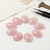 Cabochons ovales plats en quartz rose naturel 22x30mm, cristaux de guérison, énergie des chakras, fournitures de fabrication de bijoux, vente en gros