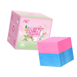 <b>Magic</b> Cube Toilet Cleaner 200g White Peach Scent Stain Removing Block For Toilet - Product Image 1