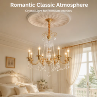 Luxe Cristal De Mariage Banquet Salle Villa LED Bougie Pendentif Lampe pour Haut De Gamme Restaurant Princesse Chambre Lustre Lumière