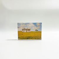 Vente en gros Cadre photo magnétique en acrylique transparent double face de 5 pouces de 2cm d'épaisseur