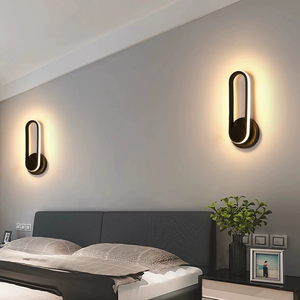 Modern &amp; Simple Nordic Background Wall <strong>Lamp</strong> Creative <strong>Warm</strong> Corridor Lighting Rotatable Bedside LED <strong>Lamp</strong> with Iron Body - Product Image 2
