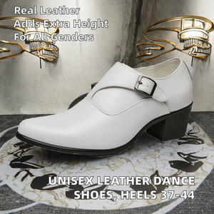 New Fashion High Quality Wholesale Lace-up Wedding Shoes Leather High <b>Heels</b> 37-44# for Both Women Men Height Increasing <b>Dancing</b> - Product Image 2