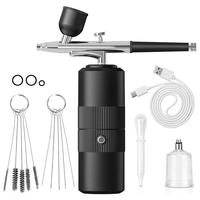 Système d'aérographe portable rechargeable pour nail art et maquillage, avec logo personnalisé, compresseur d'aérographe alimenté par batterie USB