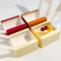 Nouveau design de petite boîte d'emballage alimentaire pour gâteau d'anniversaire personnalisée en papier avec logo boîte cadeau personnalisée avec impression découpée et fenêtre en PVC transparent