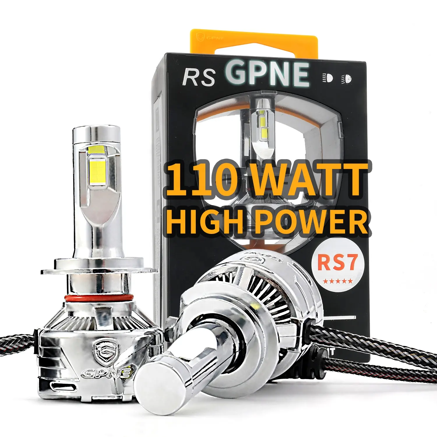 RS7 LED headlight 200w 220w gpne car accessories light for car H4 wholesale h7 led headlight bulb