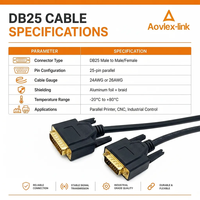 Kabel D-sub 25Pin RS232 Serial Parallel Printer Ekstensi Male to Male DB25