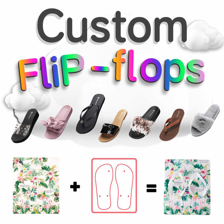 Men's Custom Flip Flop Sandals Anti-Slip Summer Beach Slippers with Steel Toe PVC & PE Insole Anti-Odor Feature
