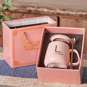 Cadeaux IStapromo, tasse à café en céramique portable de haute qualité, style dessin animé, ensemble de 400 ml, gobelet imprimé à l'écran, cadeau promotionnel - Product Image 2