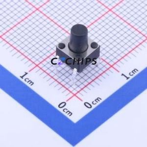 GT-TC096B-H080-L1 Tactile <b>Switch</b> Through hole-4P,6x6mm <b>Switch</b> Single Pole Single Throw Round Button 2.5N Through Hole - Product Image 1