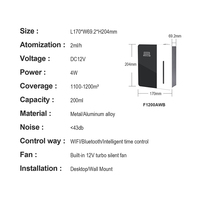 Nouveau diffuseur d'arômes électrique intelligent WiFi sans eau, en métal, pour huiles essentielles, contrôlé par application, pour la maison