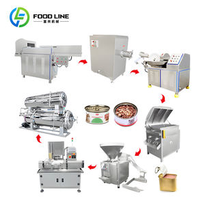 Ligne de production modulaire d'aliments pour animaux de compagnie, ligne de mise en conserve d'aliments pour animaux de compagnie au saumon, machine de mise en conserve d'aliments pour animaux de compagnie en acier inoxydable - Product Image 1