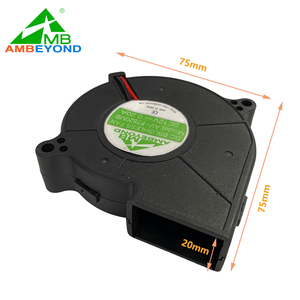พัดลมแบบแรงเหวี่ยง DC ขนาด 75x75x20 มม. 4 ขา FG PWM ปรับความเร็วได้ สำหรับเครื่องเพิ่มความชื้นและเครื่องพ่นไอน้ำหน้า - Product Image 6