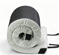 Matelas de sol en mousse à mémoire de forme, double face, pliable, avec sangles de fixation, pour invités, camping, dortoir