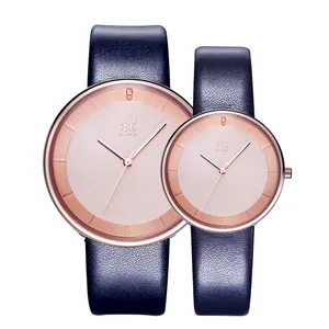 SHENGKE Elegant Couple Watches Leather Band relogio Anniversary Gift Hand Watch Japan Quartz Pair quartz watches couple