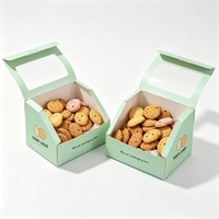 Boîte d'emballage personnalisable pour biscuits, shufulei, donuts, cupcakes, desserts et snacks – Vente en gros, qualité alimentaire, économique, avec fond automatique en carton