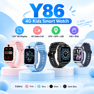 Montre connectée pour enfants Y86 4G, écran carré IPS, Android 2026, mémoire 1+8 Go, positionnement GPS+LBS+WIFI, appel vidéo, IP67, enfants - Product Image 1