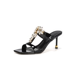 Nouvelle collection de chaussures mules de luxe pour femme, style français, à bout carré, tendance mode, Connery - Product Image 1