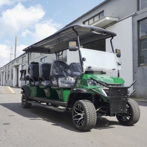 Voiture de golf verte à 8 places avec certification CE, <span class=keywords><strong>batterie</strong></span> au lithium 72V, longue autonomie - Product Image 6