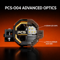Feux de travail LED RGB PCS O04, brevetés, pour 4x4 tout-terrain, boîtier en aluminium moulé sous pression IP69K, feux de brouillard LED pour 4x4