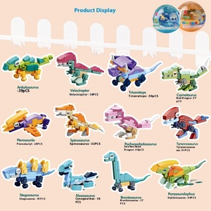 <span class=keywords><strong>Juego</strong></span> de Construcción de Bloques de Plástico Educativos, Modelo de Dinosaurio STEM 12 en 1, Precio de Fábrica, para Niños de 5 a 7 Años - Product Image 6