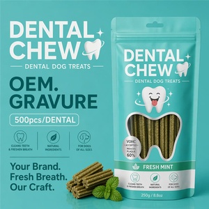 Bolsa de Mylar Personalizada para Premios Dentales para Perros, con Ventana Transparente, Cierre Resellable, Tipo Stand-Up, Aprobada por VOHC, para Empaque de Alimentos y Aliento Fresco - Product Image 4