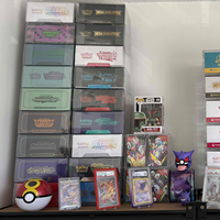 Boîte de rangement transparente personnalisée OP-03, résistante aux UV, avec couvercle magnétique solide, pour cartes de jeu TCG, en acrylique, étui portable en une seule pièce