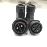 M25 2PIN macho y hembra Cable de alimentación cableado conector impermeable