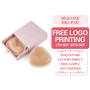 Çift boyutu kendinden yapışkanlı silikon meme yumuşak Push-Up geliştirme özelliği ile sutyen yastıkları görünmez Bikini ekler - Product Image 1