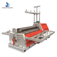 Máquina de Doblado de Placas de Acero Inoxidable, Aluminio y Aleación 42CrMo de Alta Precisión con Cuatro Rodillos ZHW12CNC, 8x2500 mm, Totalmente Automática