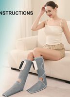 Masseur de jambes à compression d'air pas cher, appareil de massage des pieds et des jambes avec chaleur, soulagement de la douleur, bottes de massage pour les cuisses et les mollets