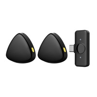 Nouveau modèle privé transfrontalier sans fil pour microphone cravate à réduction de bruit intelligente IA, microphone triangulaire