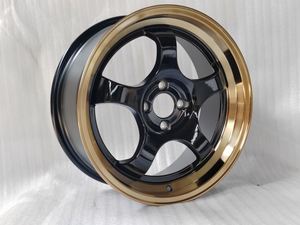 ล้อแม็<span class=keywords><strong>ก</strong></span>ซ์อลูมิเนียมอัลลอยด์ 5 <span class=keywords><strong>ก</strong></span>้าน ขนาด <span class=keywords><strong>17</strong></span> นิ้ว รุ่นทันสมัย PCD4x100 สีดำเคลือบสเปรย์+<span class=keywords><strong>ขอบ</strong></span>สีบรอนซ์ คุณภาพสูง 4 ชิ้น สำหรับ<span class=keywords><strong>รถ</strong></span>ยนต์นั่งส่วนบุคคล - Product Image 3