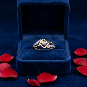 Elegant 18K Gold Cocktail <b>Ring</b> Modern Twisted Design Luxury Stylish Womens Jewelry Daily Wear Special Occasions Wedding Styleup - Product Image 3