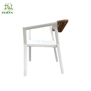 Popular barato Sillas De Patio marco blanco de aluminio apilable sillas monobloque precio - Product Image 4