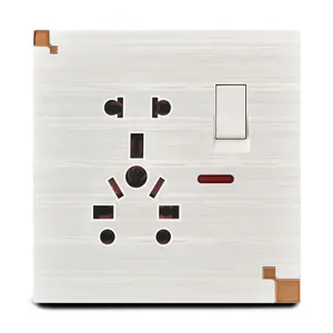 Honyar Electrical Multi Standard 2 Pin 3 Pin Wall Switch Socket 13A Combination Socket with Switch