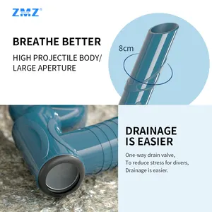 New Product Design Portable Full Silicone Scuba Free Diving Wet Snorkel Tube For Adult