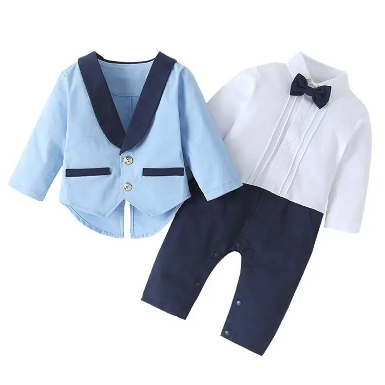 Happy birthday dress clothes 100% cotton newborn baby boy party romper suit