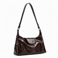 Sacs à main personnalisés en cuir gaufré ciré pour femmes, sacs fourre-tout rétro de bureau, sacs à bandoulière minimalistes, fabricant OEM